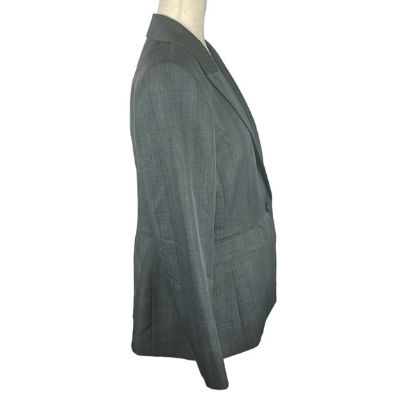 LE‎ SUIT ONE BUTTON CAREER BLAZER IN GRAY NWOT WOMEN'S SIZE 10P - Picture 10 of 15